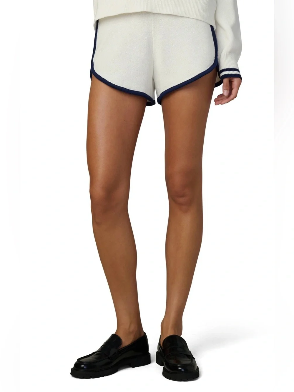 Victoria's Secret White Athletic Shorts with Navy Trim size XXL